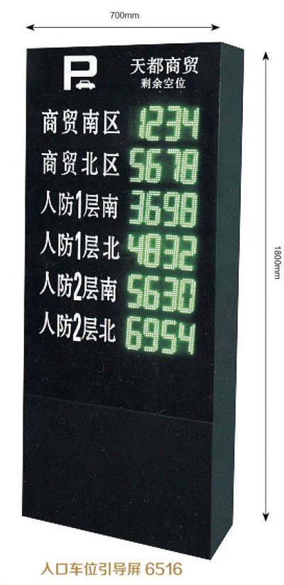 户外屏系列   人口车位引导屏6516